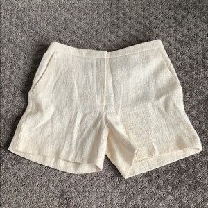 Tweed cream suit shorts